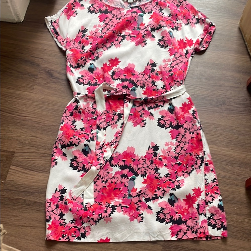 BODEN Floral Bird Shift Women Dress Size US 8L